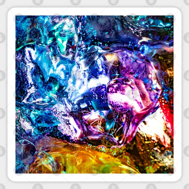 Abstract colorful crystal, gem Sticker by Farhad